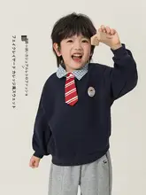スウェット キッズ ボーイズ フェイクレイヤード おしゃれ ストリート 春物 「INSbobo」