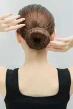 丸子頭用 パフリボンヘアアレンジツール【夏用・ふんわり・髪飾り】