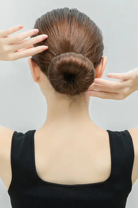 丸子頭用 パフリボンヘアアレンジツール【夏用・ふんわり・髪飾り】
