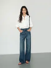 艶やかなサテン長袖シャツ【ゆったりしたデザイン・女性用・個性的なスタイル】
