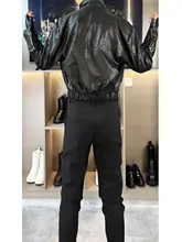 機能的なデザイン！ハードコアライダースジャケット【金属装飾・スリムフィット・秋春用】