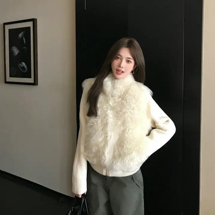 山羊毛と羊羔毛の一体型コート【冬用・極上の柔らかさ・女性用】