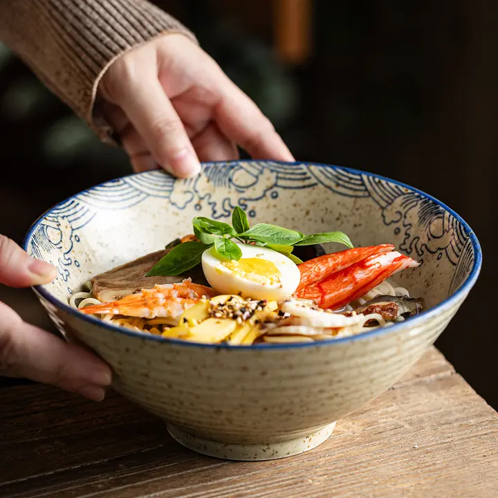 どんぶり ボウル 陶器 おしゃれ 家庭用 朝食 麺用 フルーツ サラダ