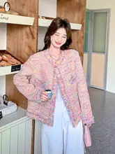 カラフルなディテールのフリンジ付きトップス【スタイル・春秋用・小柄女性向け】