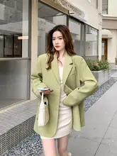 果物グリーンのジャケット【フィット・春秋用・韓国風】