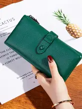 黄色の大容量ラウンドファスナー財布【本革・内外ポケット付き・カード収納対応】