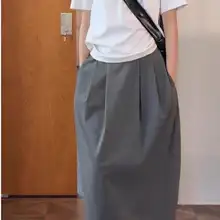 フラワーバッドデザインのスリット入りスカート【秋冬用・立体プリーツ・フレンチスタイル】