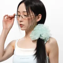 韓国風ドット柄ヘアゴム【透け感・夏にぴったり】