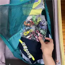折りたたみ式旅行用ハンガー【便利なクリップ付き・屋外利用可能・洗濯ロープ】