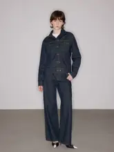 ヴィンテージ風ウォッシュ加工デニムジャケット【ルーズフィット・パンツ付き】（セットアップ対応）