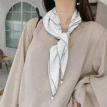 KALIIYA ショート方巾【シルク・手作り・貝殻とパールデザイン】