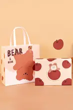 ギフトバッグ 紙袋 くま柄 手提げ袋 プレゼント 手土産 誕生日 クリスマス おしゃれ