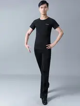 モダンダンスパンツ【男性用・ラテン舞踊・ストレートデザイン・ポケット付き】