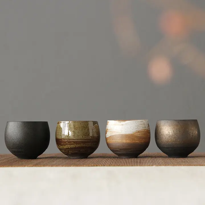 粗陶製 ロハンマスターカップ【大容量・倒れないデザイン・ヴィンテージ風茶器】