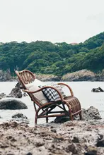 サンプルルーム用 ブラック＆ホワイト小千鳥格デザインクッション【コットンリネン・北欧スタイル・抱き枕】