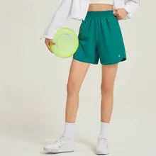 速乾性レディースランニングショートパンツ【バレーボールトレーニング用・薄手・Aライン・5分丈・ルーズフィット】