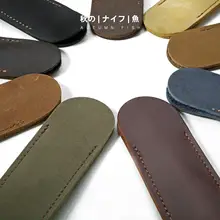 レトロな牛革製 万年筆ケース【手工縫製・クリエイティブギフト】