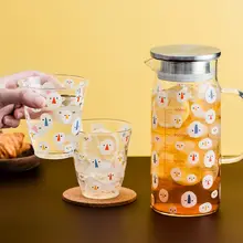 西比尔 北欧スタイル ガラス製冷水ポット【高温耐性・家庭用・ティーポットセット】