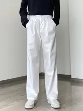 エレガントなホワイトテーパードパンツ【メンズ・フィット・秋冬用・ノンアイロン】