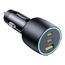 車載急速充電器【USBポート三口・シガーソケット用・高出力】