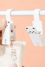 犬デザインの多用途吊りクリップ【尾付き・米木製・収納用】