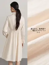 独特なデザインのシャツワンピース【春用・カーディガン風】