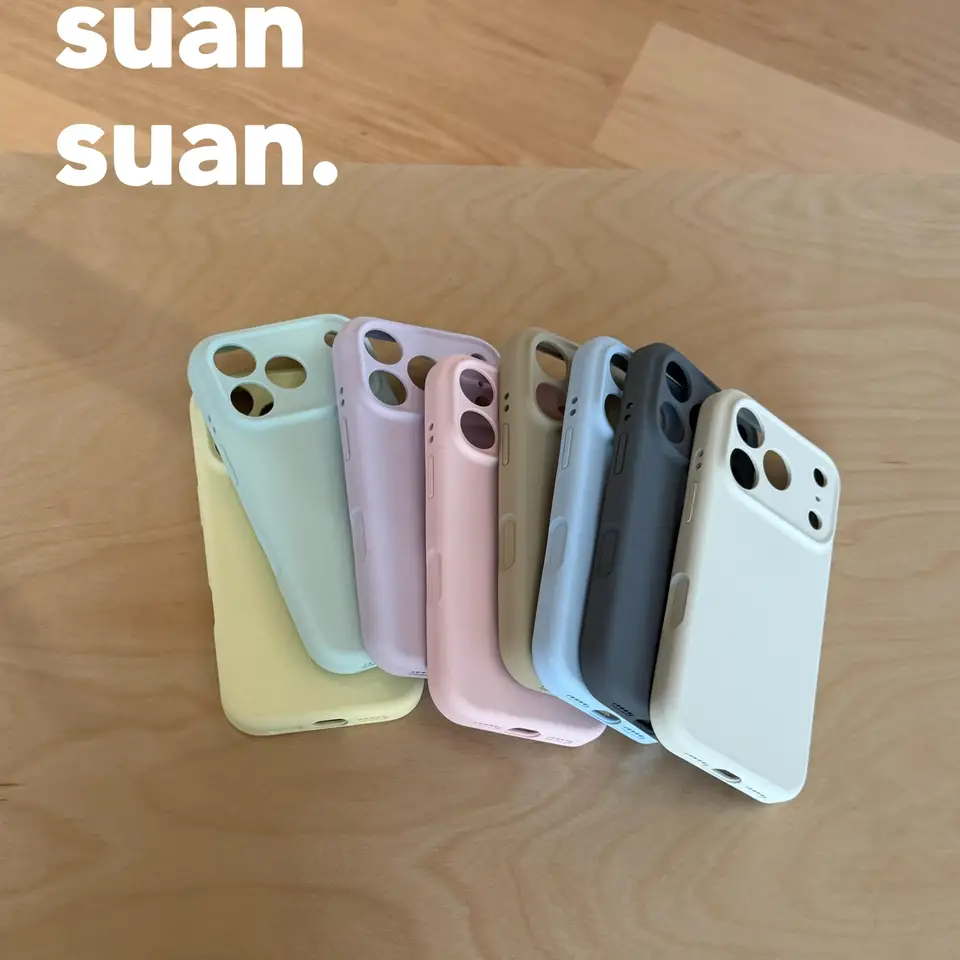 シンプルな液体シリコンケース【全面保護・マット仕上げ・iPhone用】