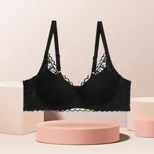大きなバストのためのレースブラジャー【ワイヤー入り・サポート機能・薄手】