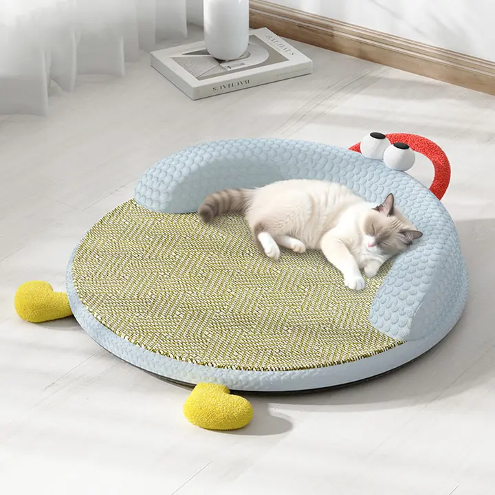 hipidog 自然素材の藤編み猫ベッド【夏用・猫・犬用・快適な寝床】