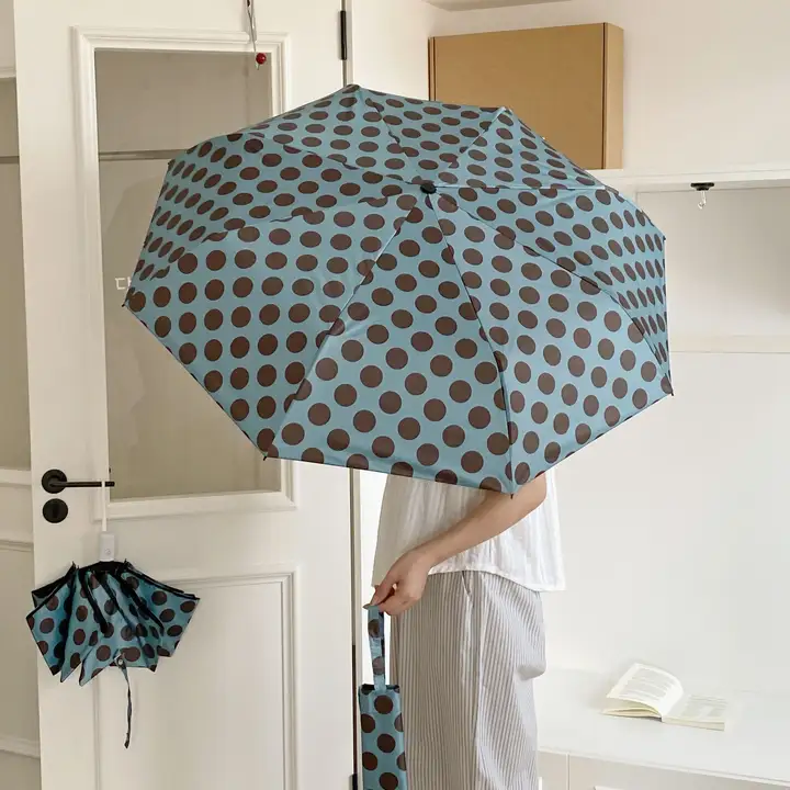 ヴィンテージドット折りたたみ傘【晴雨兼用・携帯便利・UVカット機能】
