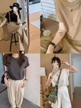 elielim 無地半袖Tシャツ【レディース・シンプル・丸首・夏用・スリムフィット】