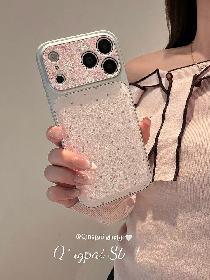 スマホケース ハードケース フルカバー メッキフレーム 大型ウィンドウ ピンク 星 うさぎ インスタ映え ガーリー iPhone 17 Pro Max iPhone 16 Pro iPhone 15 iPhone 14 対応