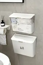 壁掛け収納ボックス 防水 穴あけ不要 トイレ バスルーム サニタリー用品 トイレットペーパー