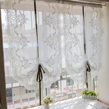 刺繍入りローマンシェード【バルーン型・マジックテープ式・リビング用】