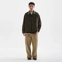 ヴィンテージ風 コットン デニム ワークカジュアルパンツ【ポケット付き・フィット】