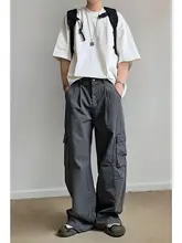 ワークパンツ ユニセックス カーキ ウォッシュド加工 ワイドシルエット 落ち感 ルーズ 夏「Carhartt」