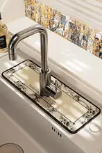 吸水マット 水切りマット 水ハネ防止 速乾 カット自由 スリム 蛇口周り キッチン 洗面台
