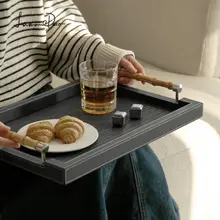 LamomeDeco 高級レザー製 アロマトレイ【化粧品・香水・収納用・リビングインテリア】