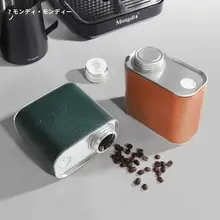 コーヒー密封缶【マルゴ鉄製・一方向バルブ・コーヒー豆保存用】