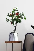 高級感ある山茶花のフェイクフラワー【インテリア装飾用・リビング・ダイニングに最適】
