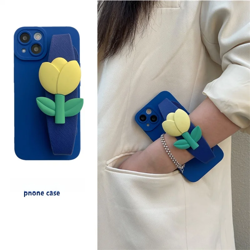 チューリップデザインのスマートフォンケース用ストラップ：VIVO向け花柄タイプの取り付けと使い方
