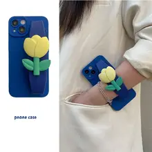 チューリップデザインのスマートフォンケース用ストラップ【ヴィヴォ対応・花柄・クリエイティブ】