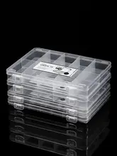 透明プラスチック製デスク収納ボックス【多段仕切り・小物整理・化粧台用】（セットアップ対応）