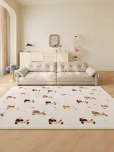 クリームカラーのラグ【手入れ不要・広いリビングや寝室に最適】