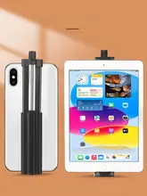 大画面対応のタブレットスタンド【スマホクリップ・プロジェクター用・穴あけ不要】