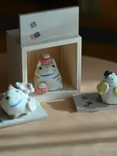 日本製 食器用粗陶猫の置物【手作り・可愛い・誕生日プレゼント・開運招福】