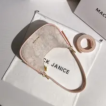 ショルダーバッグ レディース 刺繍 ガーリー ピンク 斜め掛け 「MackJanice」