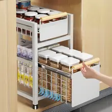 キッチンシンク下収納ラック【多機能・スライド式・調味料や食器用の多層収納】