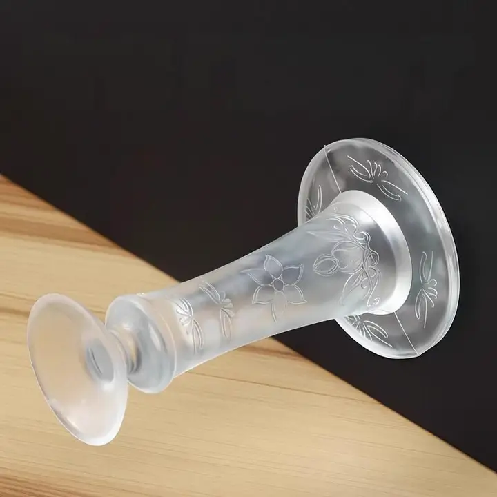 穴あけ不要のシリコン製ドアストッパー【防衝撃・トイレ用】