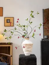 山査子の造花【高級感あるインテリア装飾・枝付きデザイン】